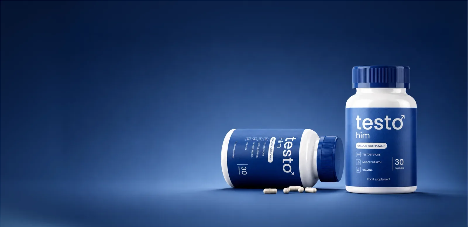 TestoHim – 30 capsules per bottle